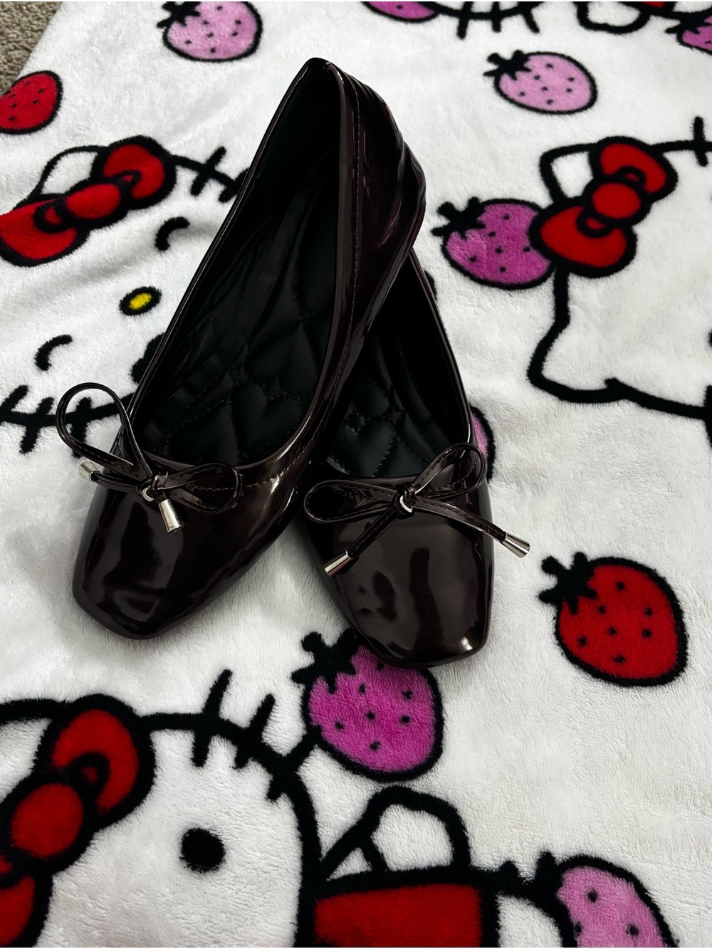 Bow Ballet Flats - Dark Brown